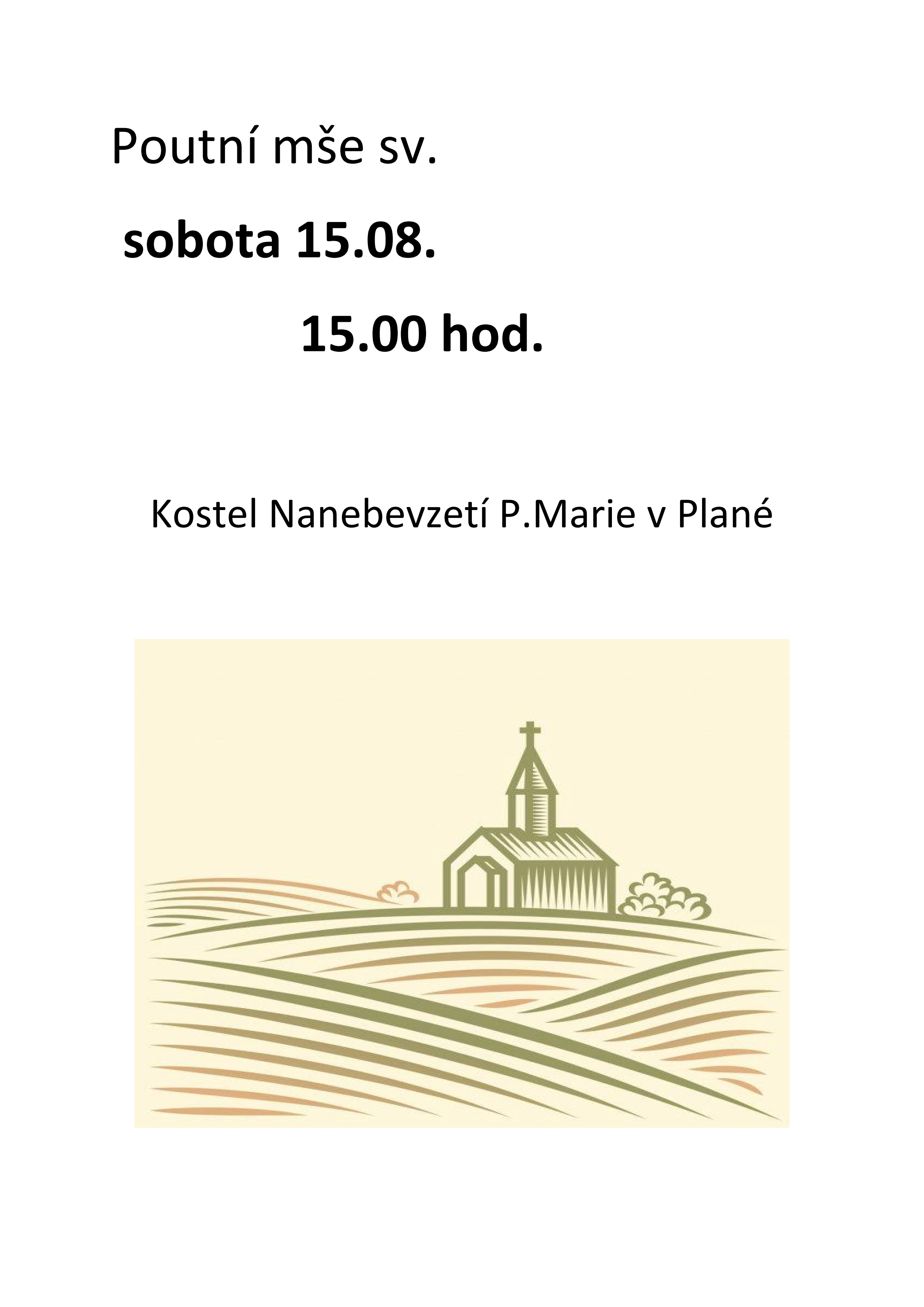 Pouť Planá 2020